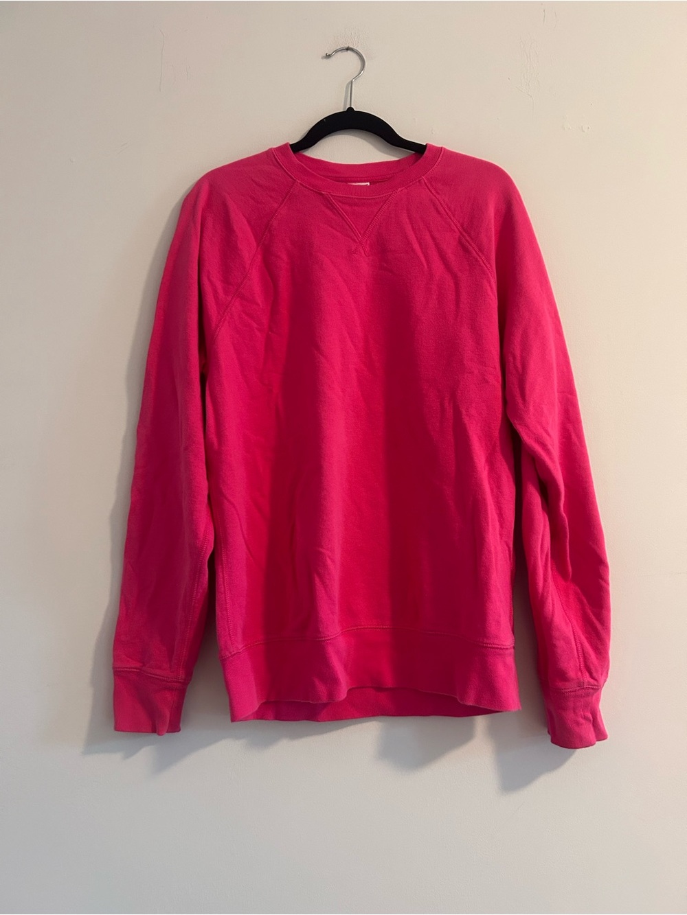 J. Crew Unisex Medium Tall Crewneck Sweatshirt - Hot Pink